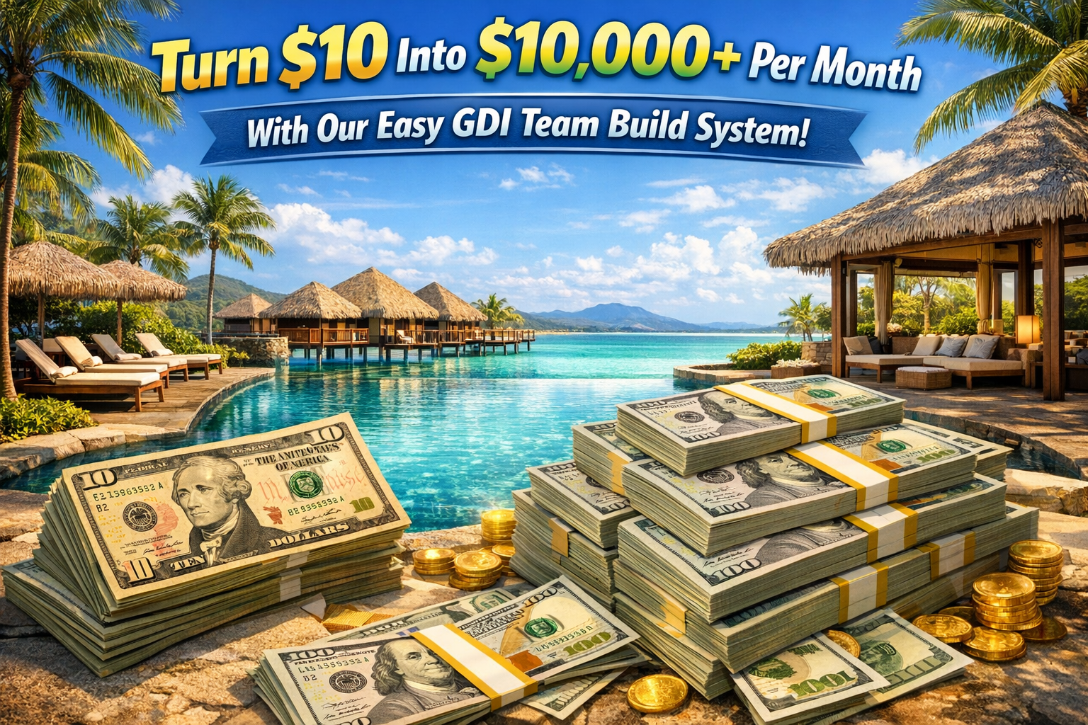 Turn $10 Into $10,000+ Per Month With Our Easy GDI Team Build System!